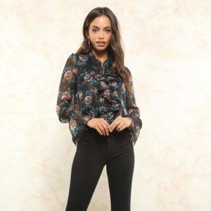 Fletch Rose Ruffle Top